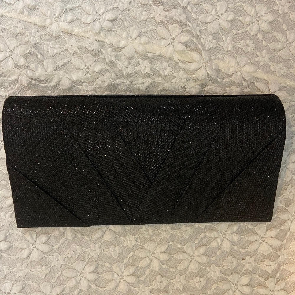 NWT Black sparkly clutch